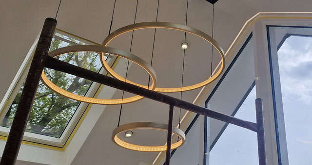 Decorative lighting installed in Essex by AJ Beale Electrical.